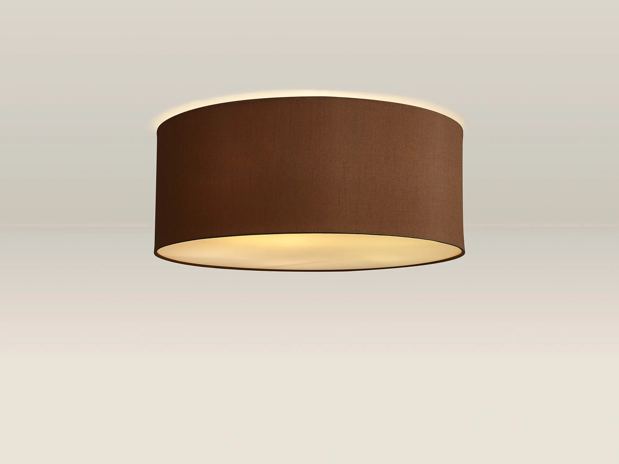 Baymont 50cm Flush 5 Light Raw Cocoa/Grecian Bronze, Frosted Diffuser DK0644  Deco Baymont WH RC